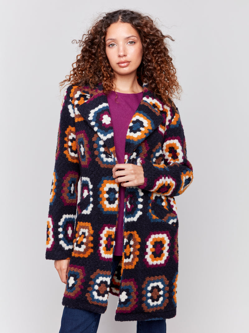 CHARLIE B // 6346 CROCHET COAT