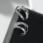 HACKNEY NINE // GRIZZANA TRIPLE BANDED HOOP EARRINGS