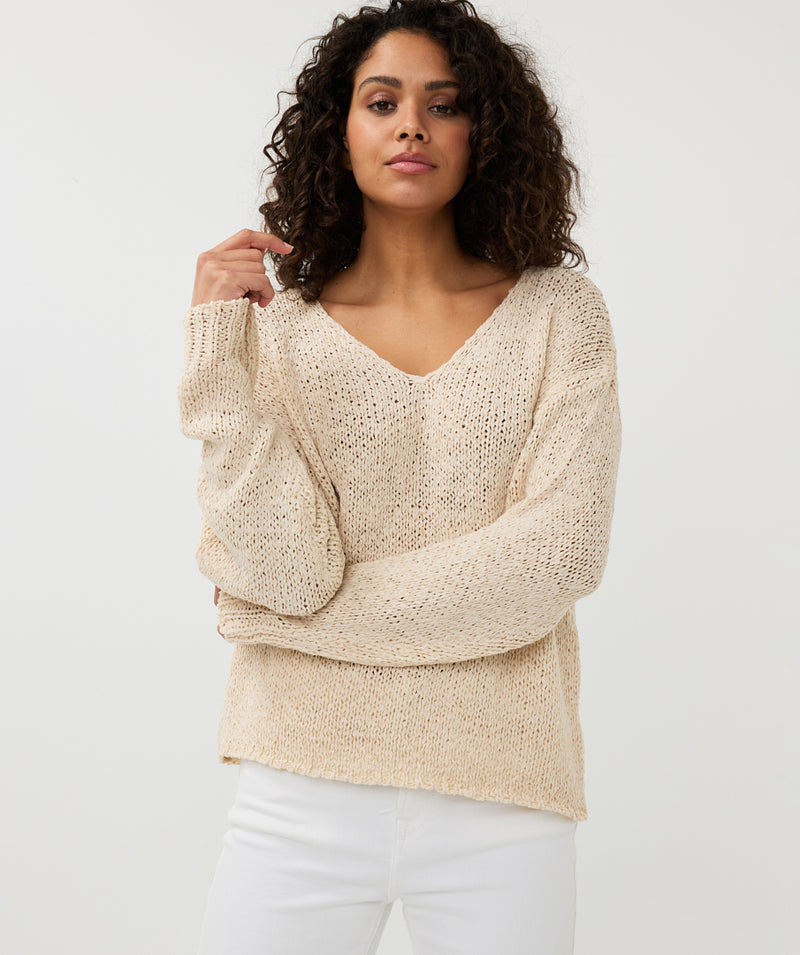 ESQUALO // 02023 LOOSE KNIT SWEATER SAND