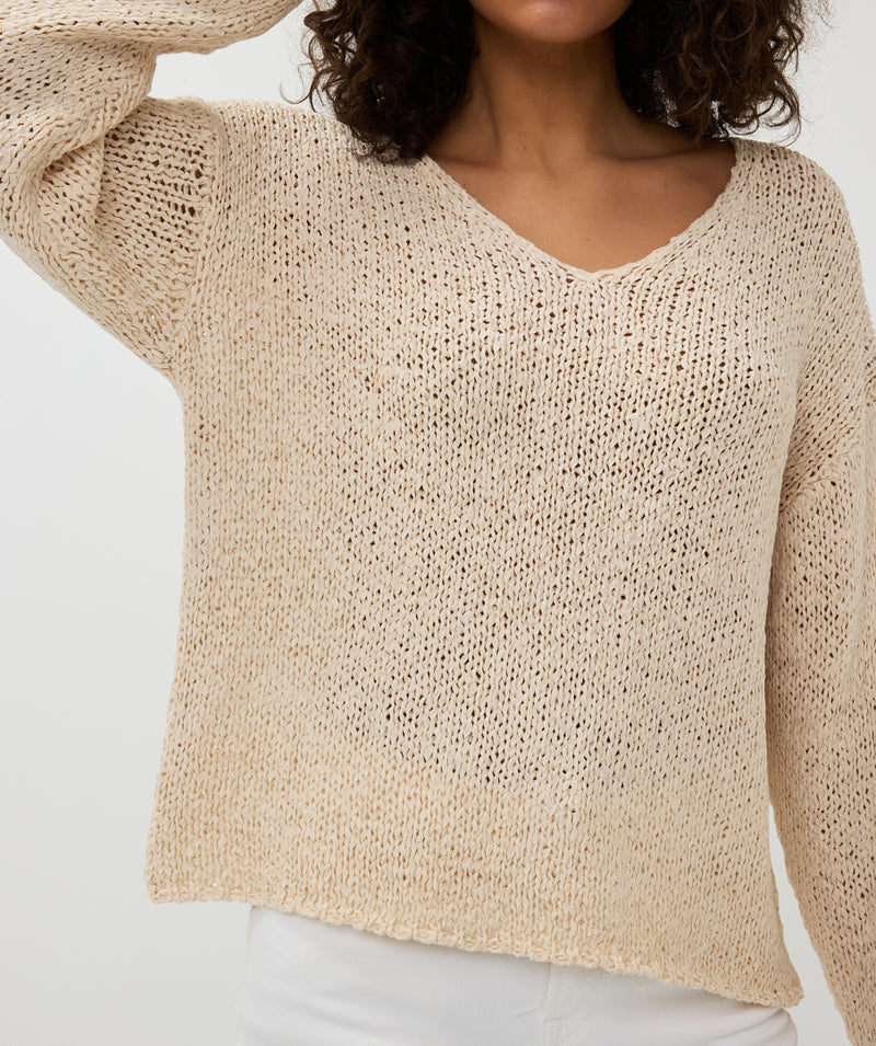 ESQUALO // 02023 LOOSE KNIT SWEATER SAND