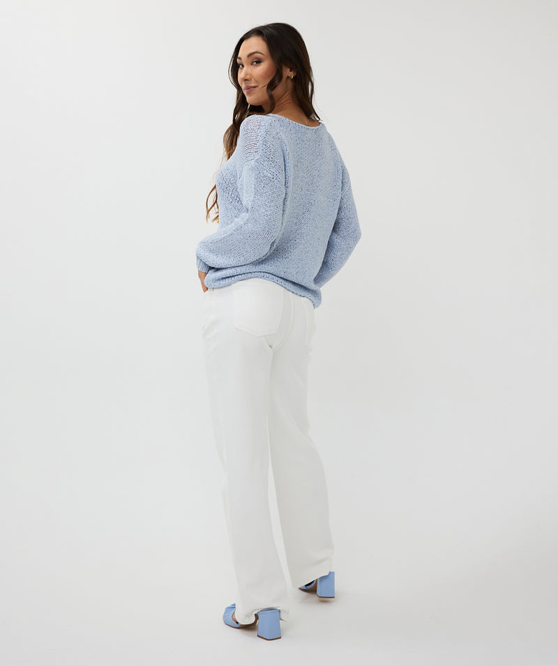 ESQUALO // 02023 LOOSE KNIT SWEATER SKY BLUE