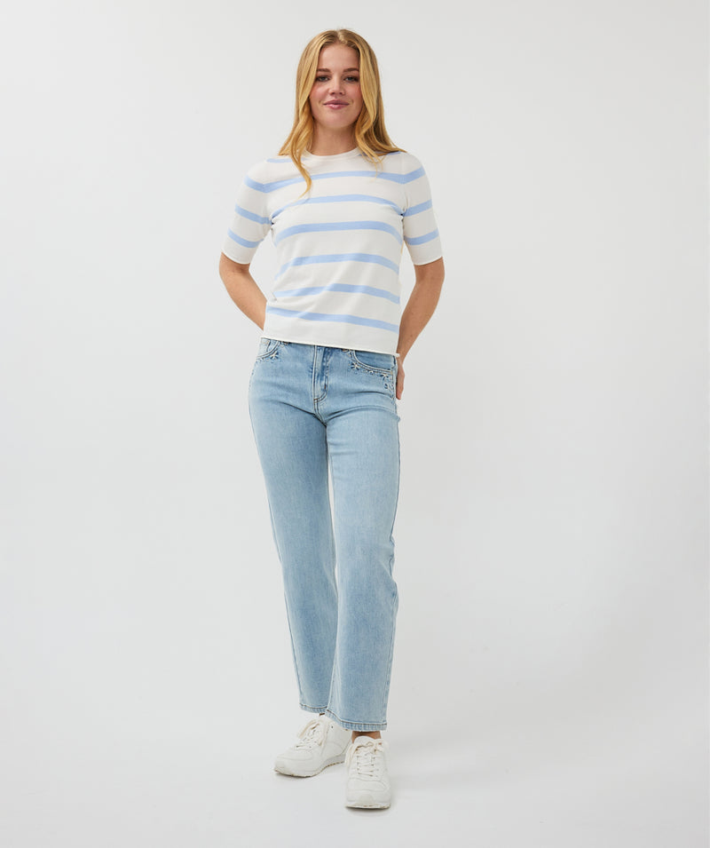 ESQUALO // 07016 KNIT CREW NECK TOP