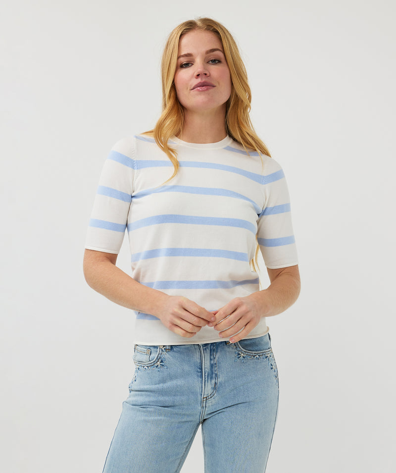ESQUALO // 07016 KNIT CREW NECK TOP