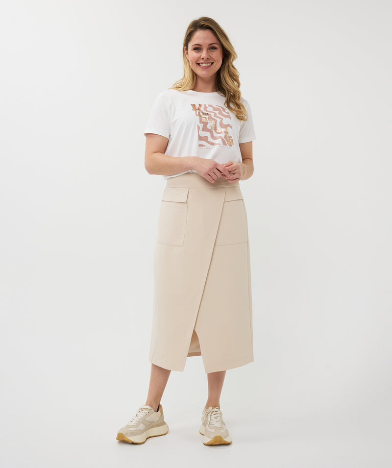 ESQUALO // 10008 LONG CITY SKIRT SAND