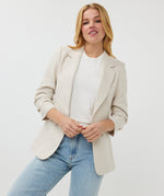 ESQUALO // 10010 LINEN LOOK BLAZER SAND