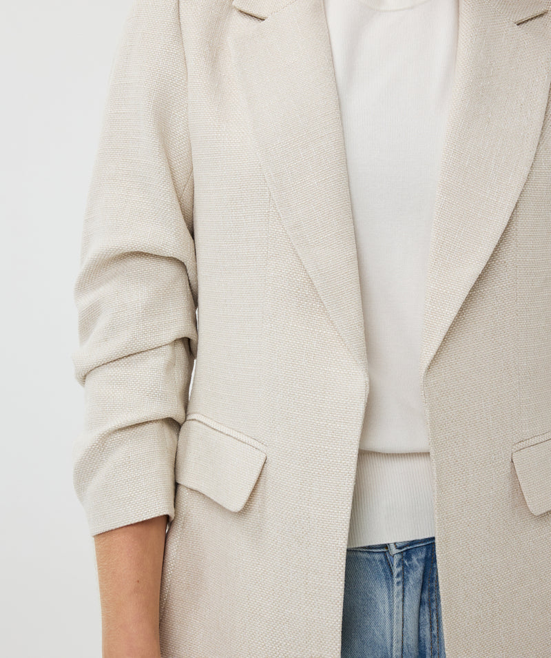 ESQUALO // 10010 LINEN LOOK BLAZER SAND