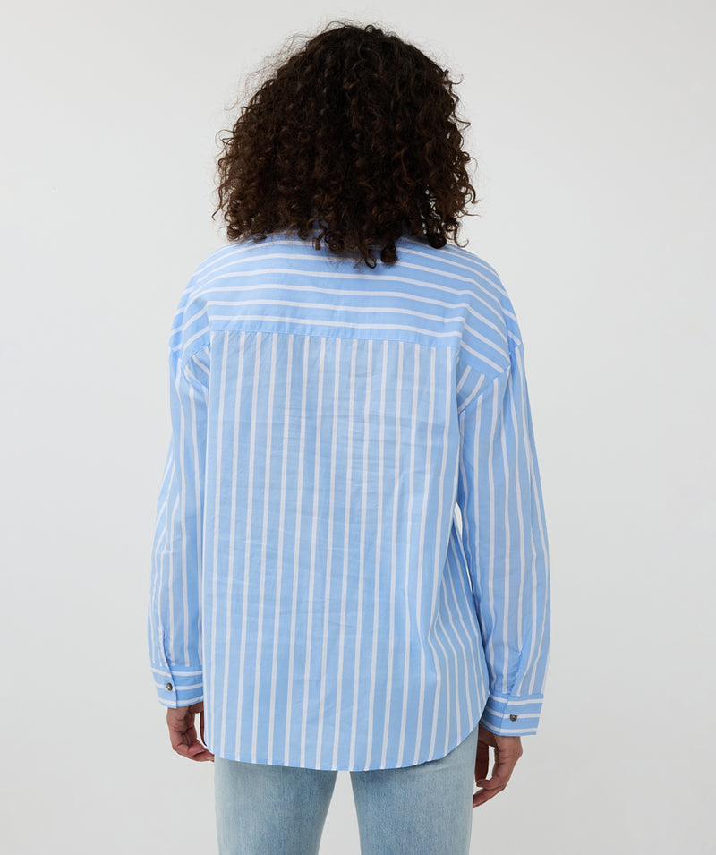 ESQUALO // 15011 BUTTON-UP BLOUSE WITH LACE DETAIL