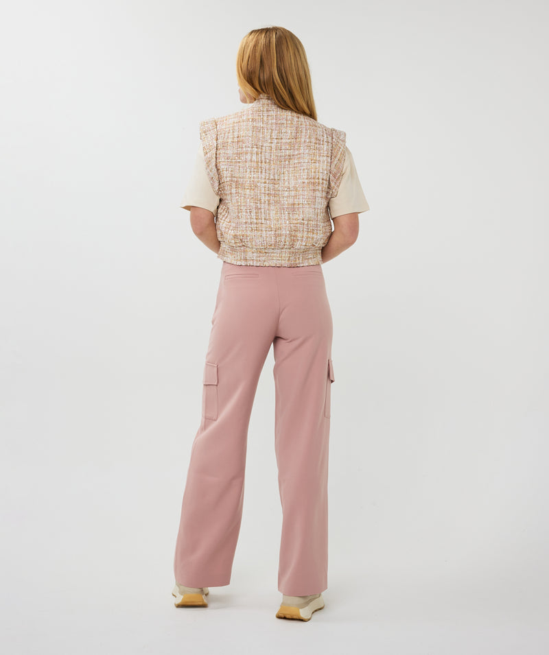 ESQUALO // 19008 SLEEVELESS JACKET TWEED