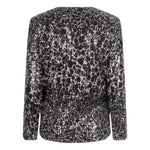 ESQUALO // 08708 PRINTED BLOUSE WITH SEQUINS