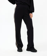 ESQUALO // 05507 MODAL TROUSERS WITH LUREX STRIPE BLACK