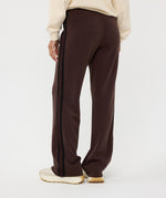 ESQUALO // 05507 MODAL TROUSERS WITH LUREX STRIPE CHOCOLATE