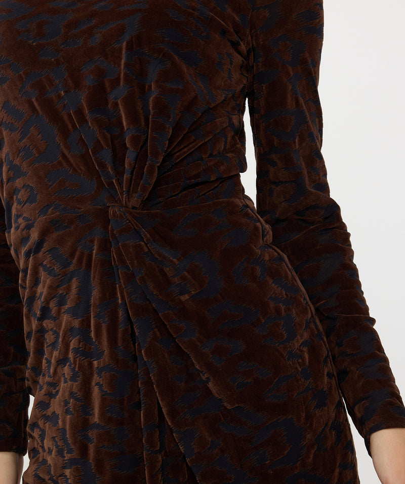 ESQUALO // 05525 VELVET LEOPARD DRESS