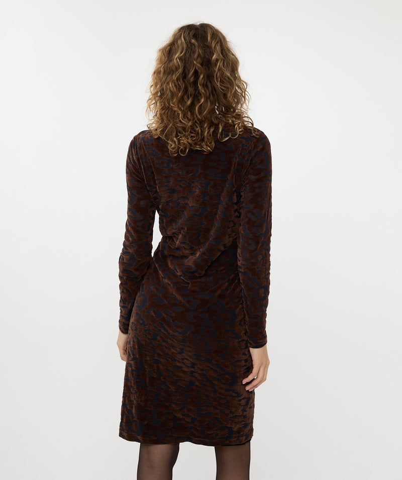 ESQUALO // 05525 VELVET LEOPARD DRESS