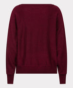 ESQUALO // 31505 LUREX BATWING SWEATER WINE RED