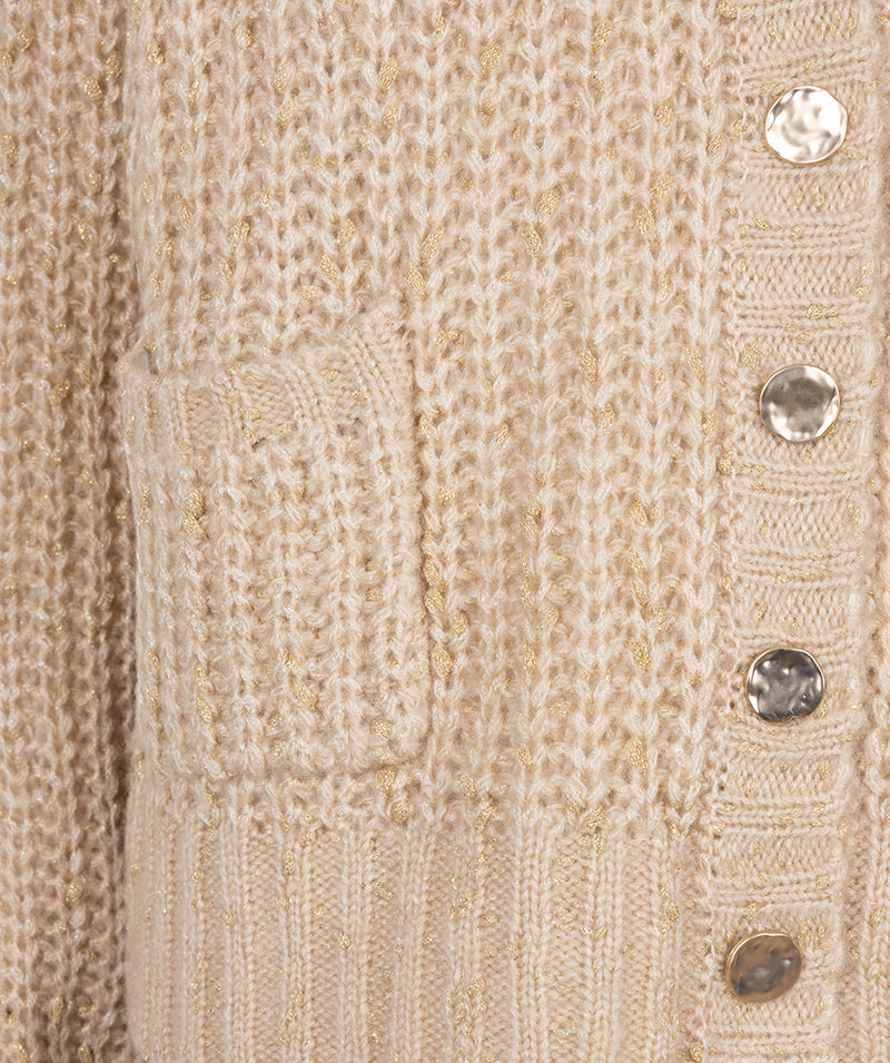 ESQUALO // 02540 OVERSIZE CARDIGAN WITH LUREX
