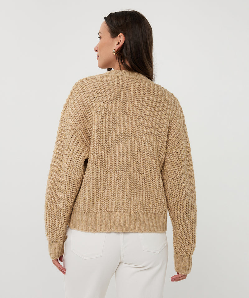 ESQUALO // 02540 OVERSIZE CARDIGAN WITH LUREX