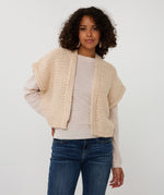 ESQUALO // 07500 SLEEVELESS CARDIGAN SAND MELANGE