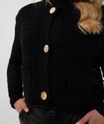 ESQUALO // 07501 SLEEVELESS CARDIGAN WITH BUTTONS