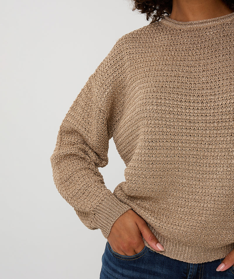 ESQUALO // 07509 OVERSIZE SWEATER WITH LUREX