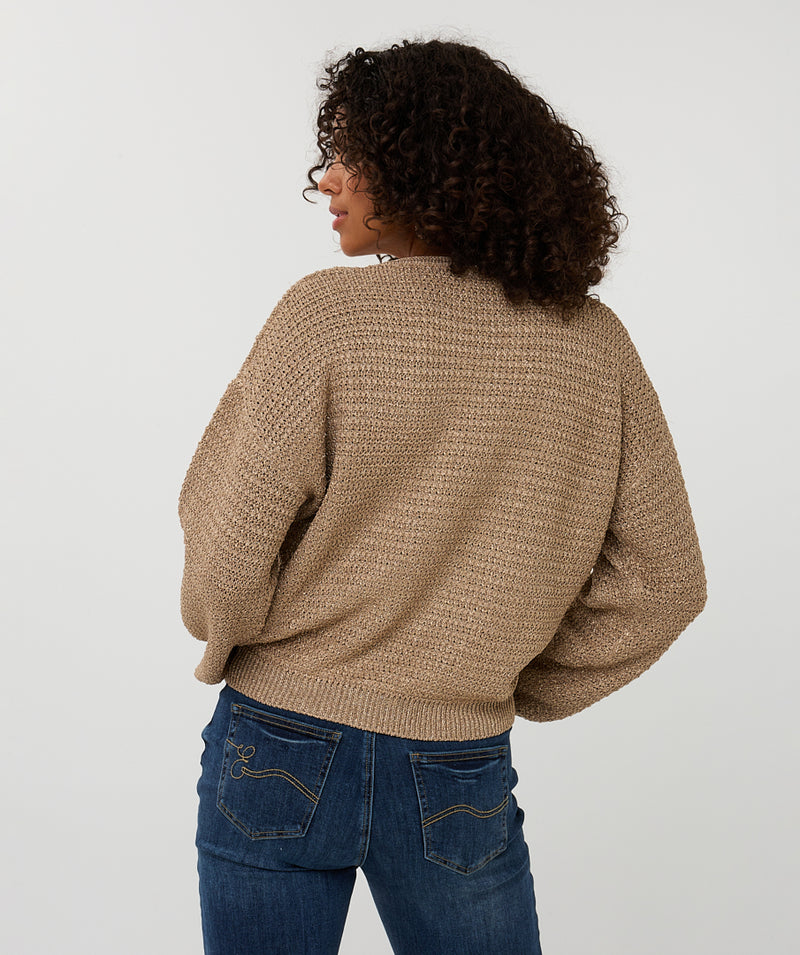 ESQUALO // 07509 OVERSIZE SWEATER WITH LUREX
