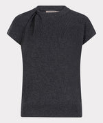 ESQUALO // 07511 SHORT SLEEVE KNIT SWEATER WITH TWIST DETAIL
