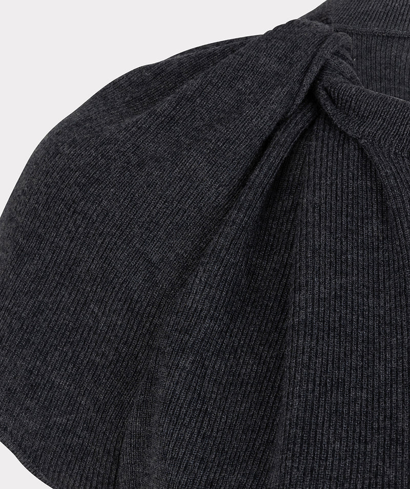 ESQUALO // 07511 SHORT SLEEVE KNIT SWEATER WITH TWIST DETAIL