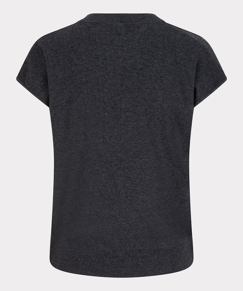 ESQUALO // 07511 SHORT SLEEVE KNIT SWEATER WITH TWIST DETAIL