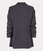 ESQUALO // 10516 STRIPED BLAZER WITH STUDS GREY MELANGE