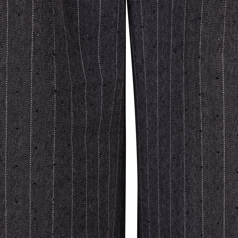 ESQUALO // 10517 HIGH WAISTED STRIPED TROUSERS WITH STUDS