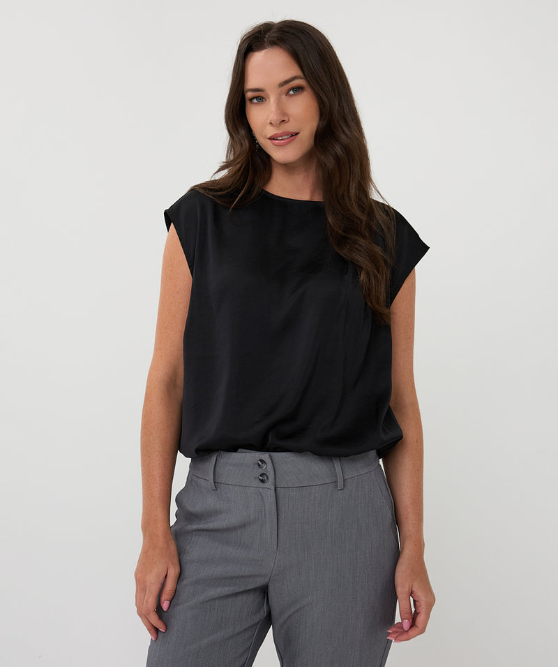 ESQUALO // 10520 CAP SLEEVE BLOUSE