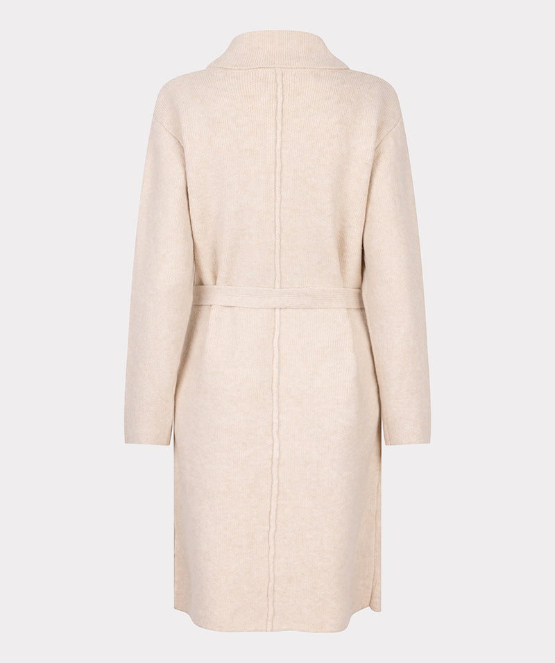 ESQUALO // 18505 LONG BELTED CARDIGAN LIGHT SAND