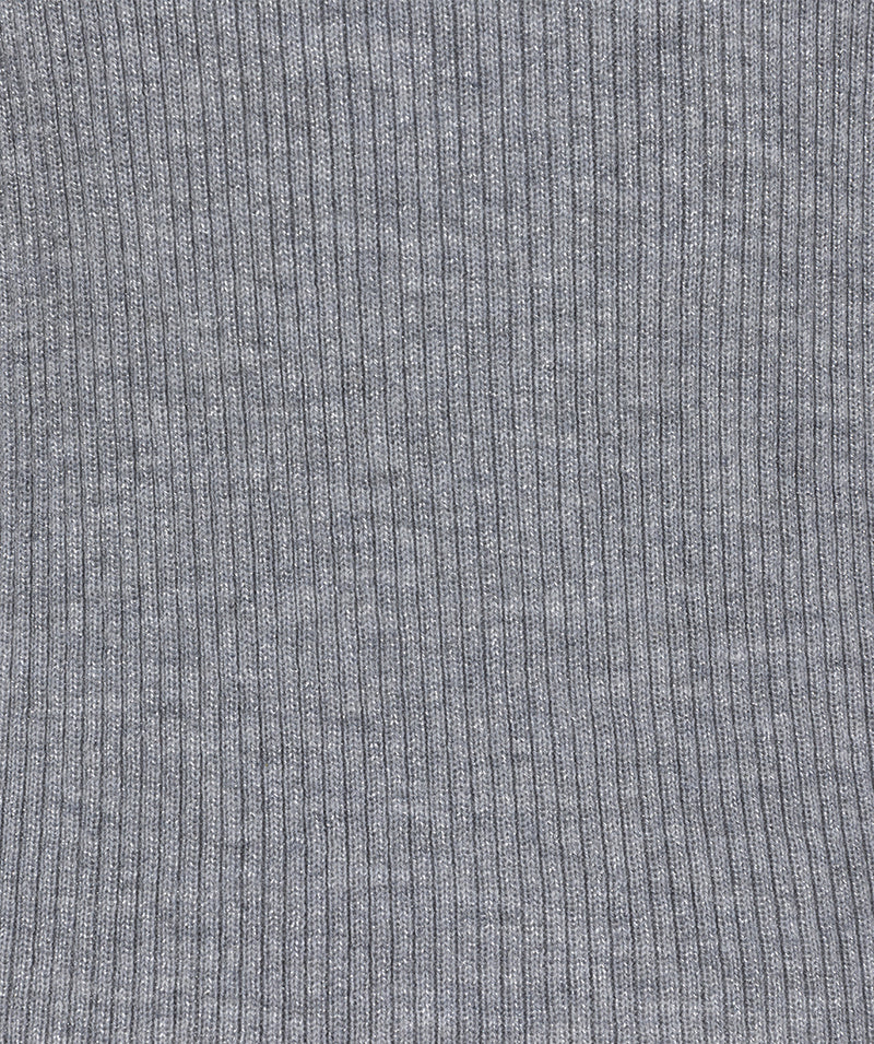 ESQUALO // 27504 RIBBED SLEEVELESS SWEATER GREY MELANGE