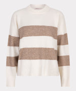 ESQUALO // 27524 STRIPED MOCK NECK SWEATER