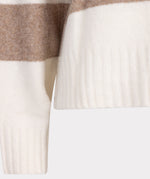 ESQUALO // 27524 STRIPED MOCK NECK SWEATER