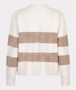 ESQUALO // 27524 STRIPED MOCK NECK SWEATER