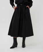 ESQUALO // 28534 LONG POPLIN SKIRT WITH POCKETS