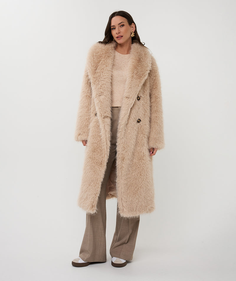 ESQUALO // 37506 LONG HAIRY KNIT COAT