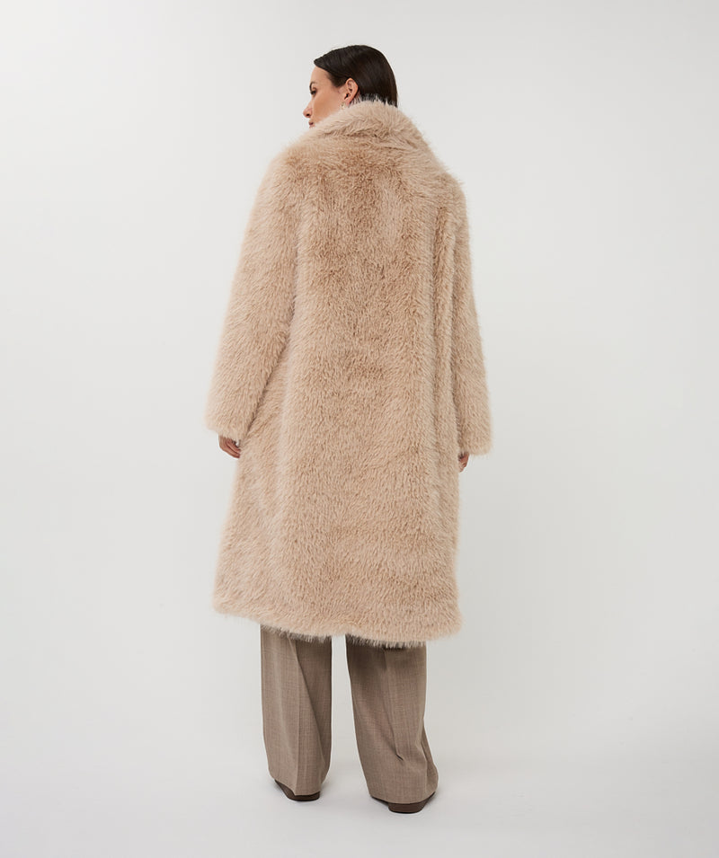ESQUALO // 37506 LONG HAIRY KNIT COAT