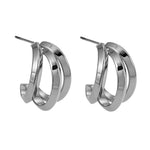 HACKNEY NINE // GRIZZANA TRIPLE BANDED HOOP EARRINGS