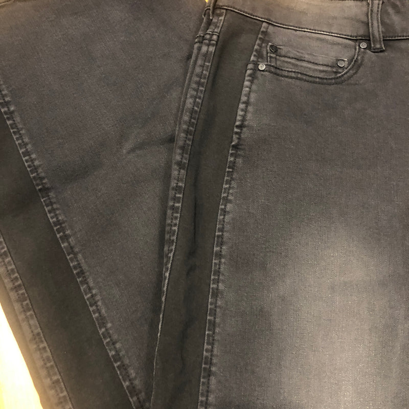 RENUAR // R11017D LUX DENIM WITH SIDE STRIPE BLACK