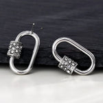 HACKNEY NINE // LENNON CARABINER EARRINGS WITH ZIRCONIA ACCENT