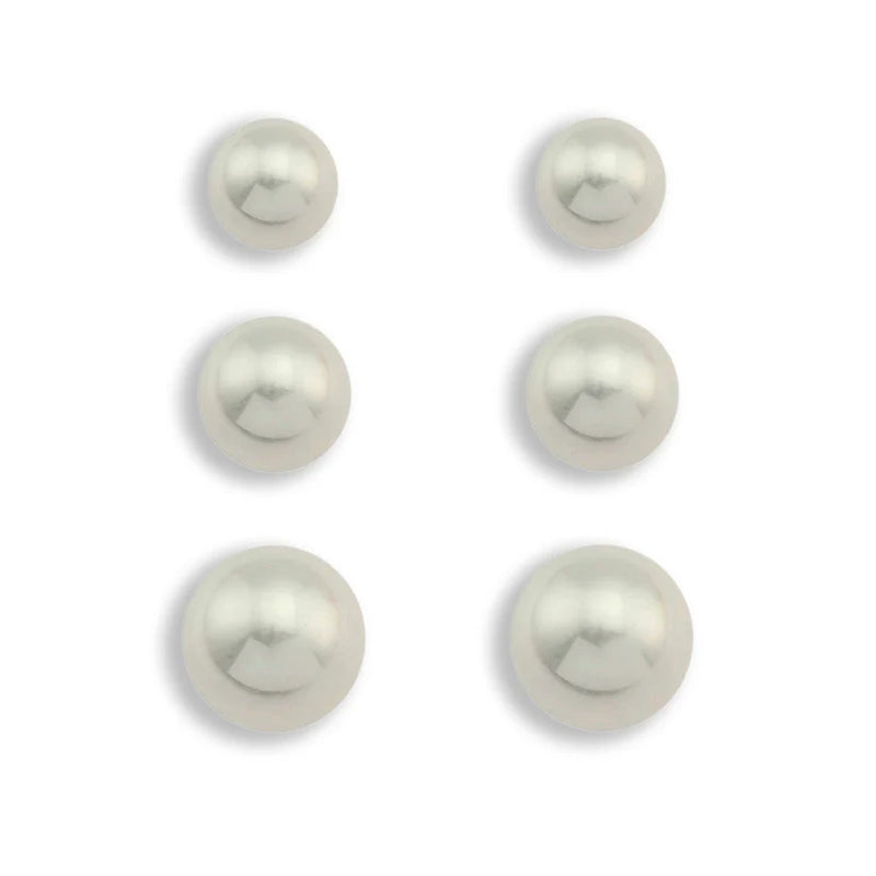 HACKNEY NINE // TRINITY PAIR FRESH WATTER PEAR L STUD SET