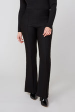 RENUAR // R10054  WIDE LEG PULL-ON PLAID PANTS BLACK