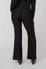 RENUAR // R10054  WIDE LEG PULL-ON PLAID PANTS BLACK