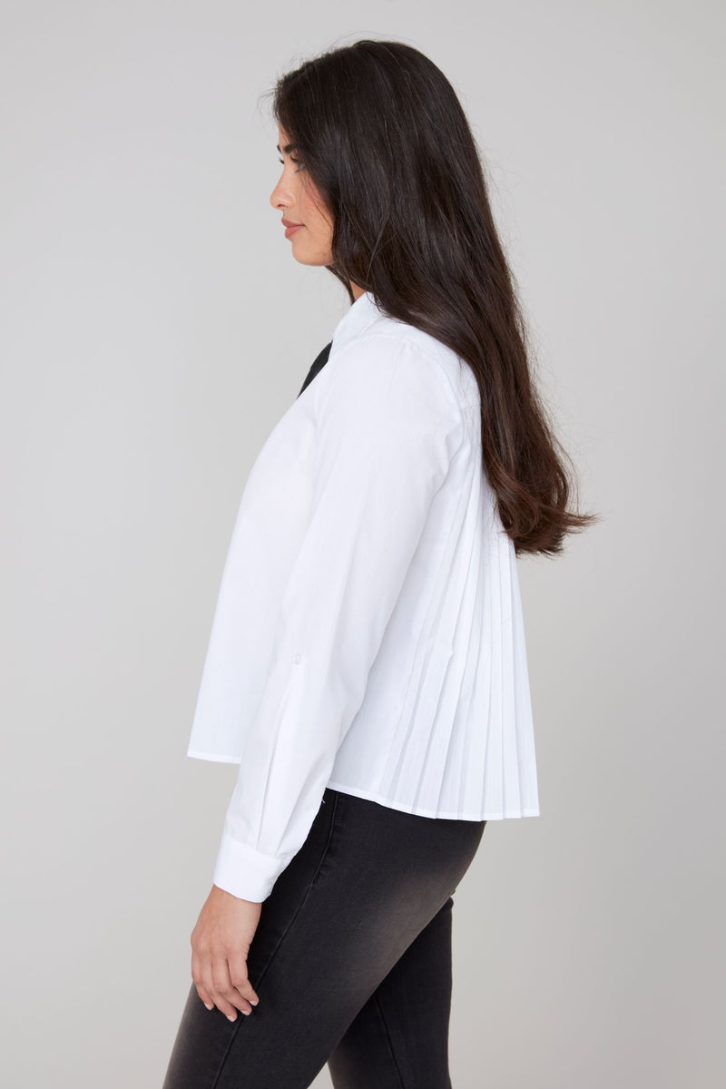 RENUAR // R5151 BLOUSE WITH TIE & PLEATED BACK