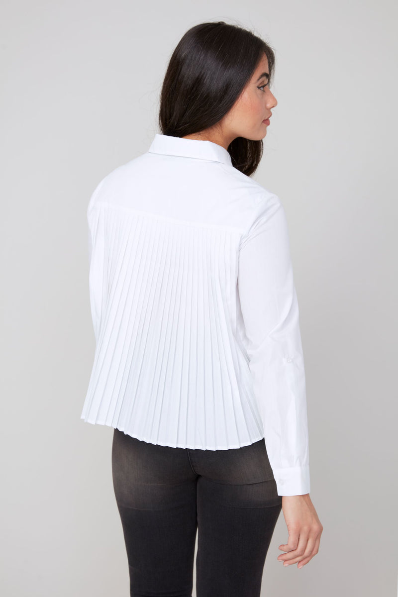 RENUAR // R5151 BLOUSE WITH TIE & PLEATED BACK
