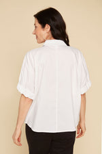 RENUAR // R5192  SHORT SLEEVE BLOUSE WHITE