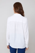 RENUAR // R5009 BUTTON-UP BLOUSE CREME