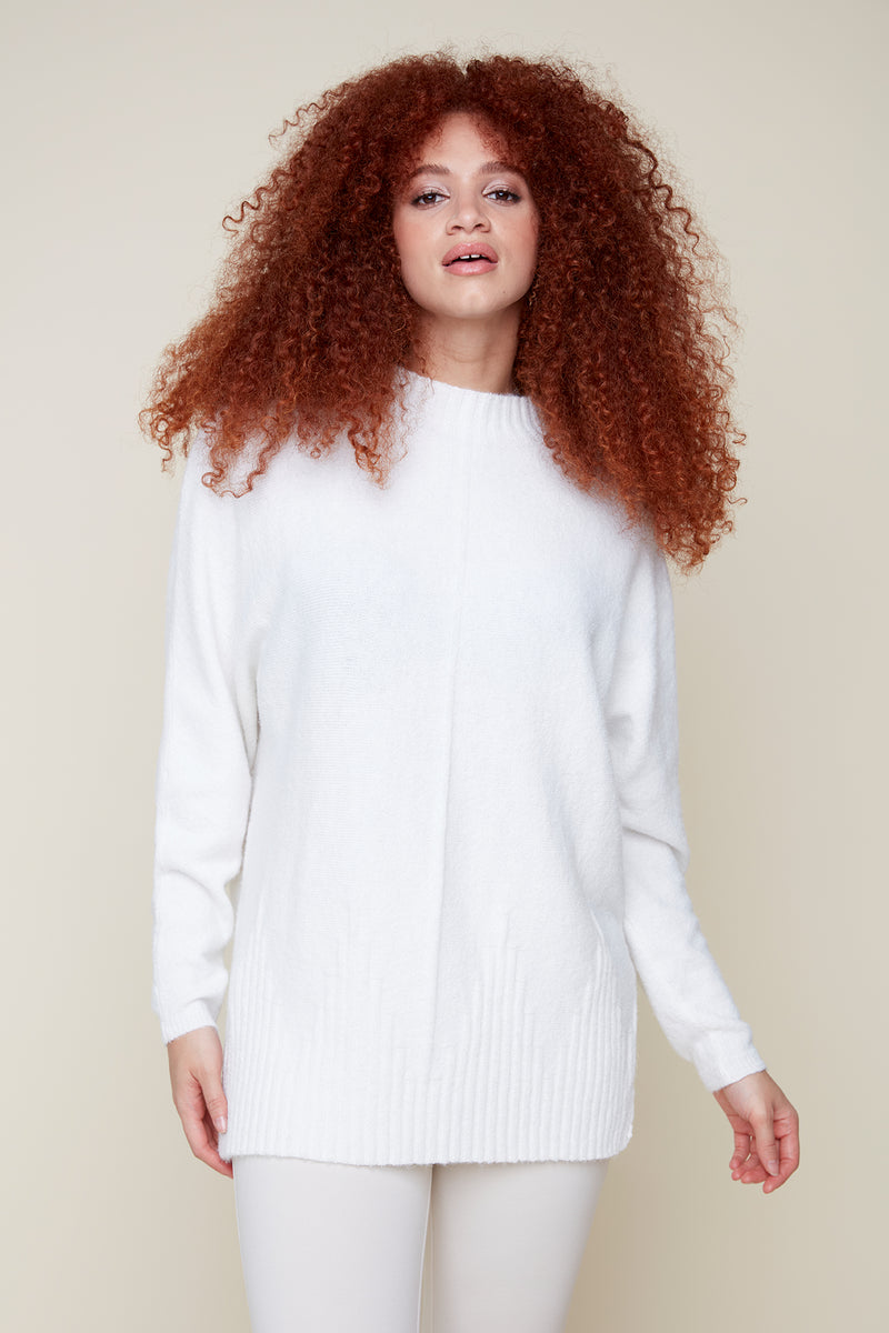 RENUAR // R6906 MOCK TURTLENECK SWEATER CREAM