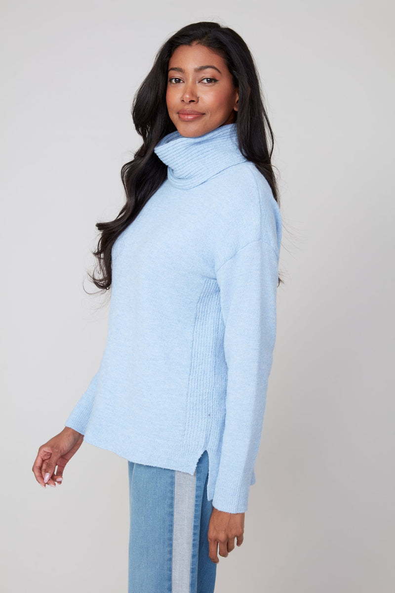 RENUAR // R6946 TURTLENECK SWEATER WITH RIBBING (2 COLOURS AVAILABLE)